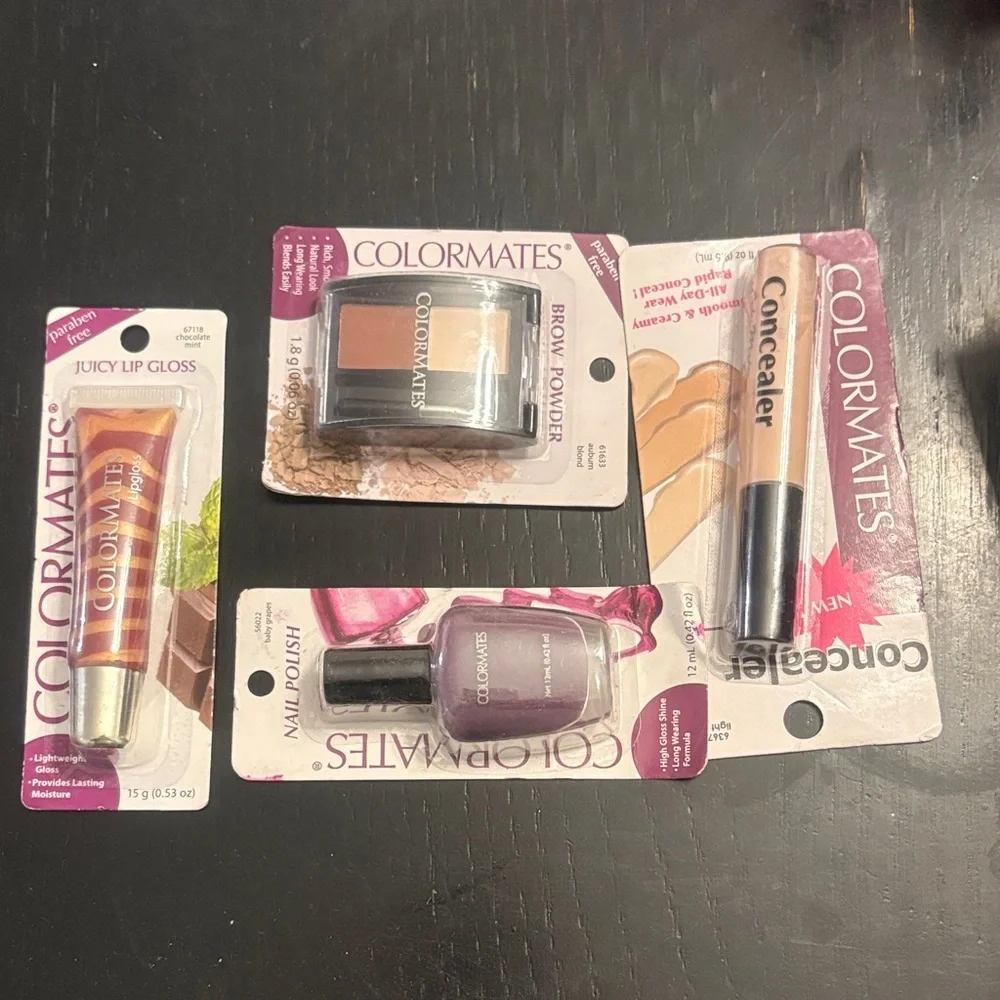 Makeup Set with Lip Gloss, Brow Powder, Concealer, and Nail Polish
